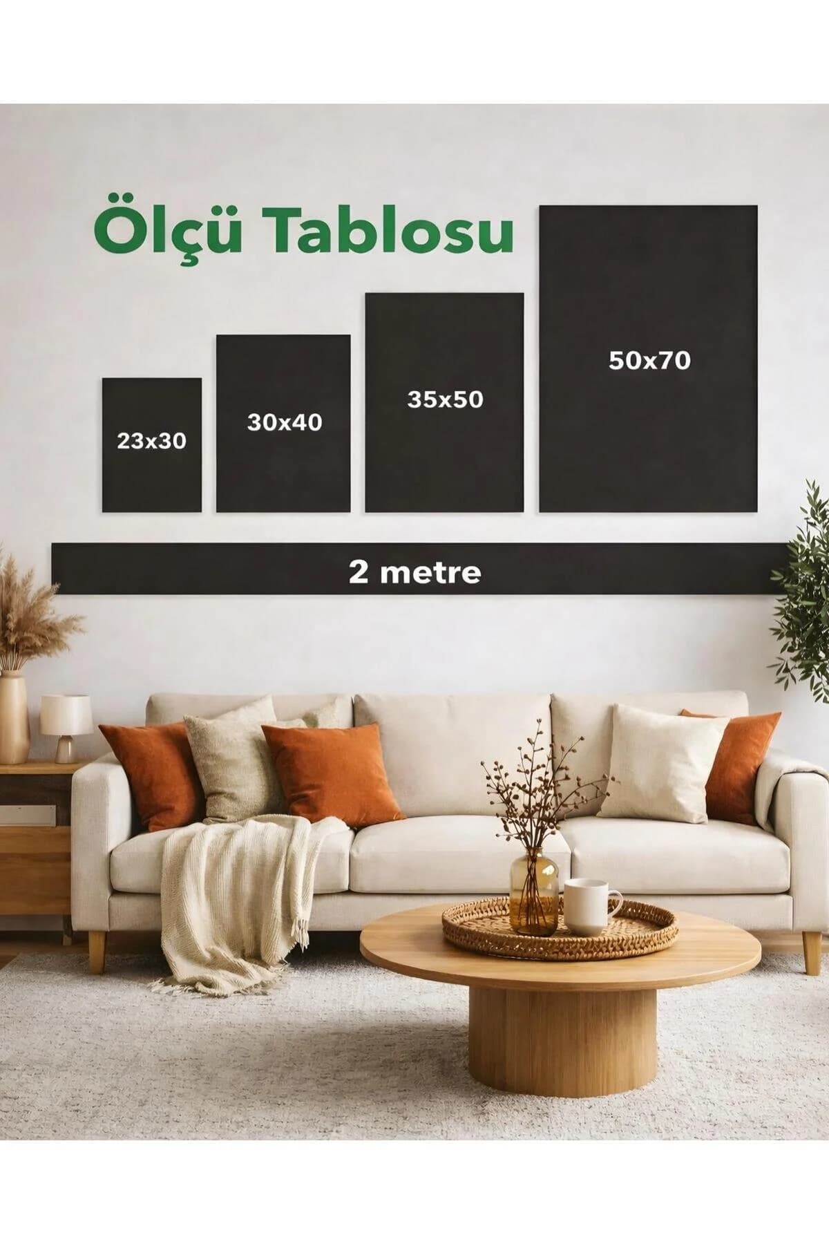 Ahşap Çerçeveli 3'lü Akdeniz Bohem Duvar Tablosu Seti - R0011 — görsel 4