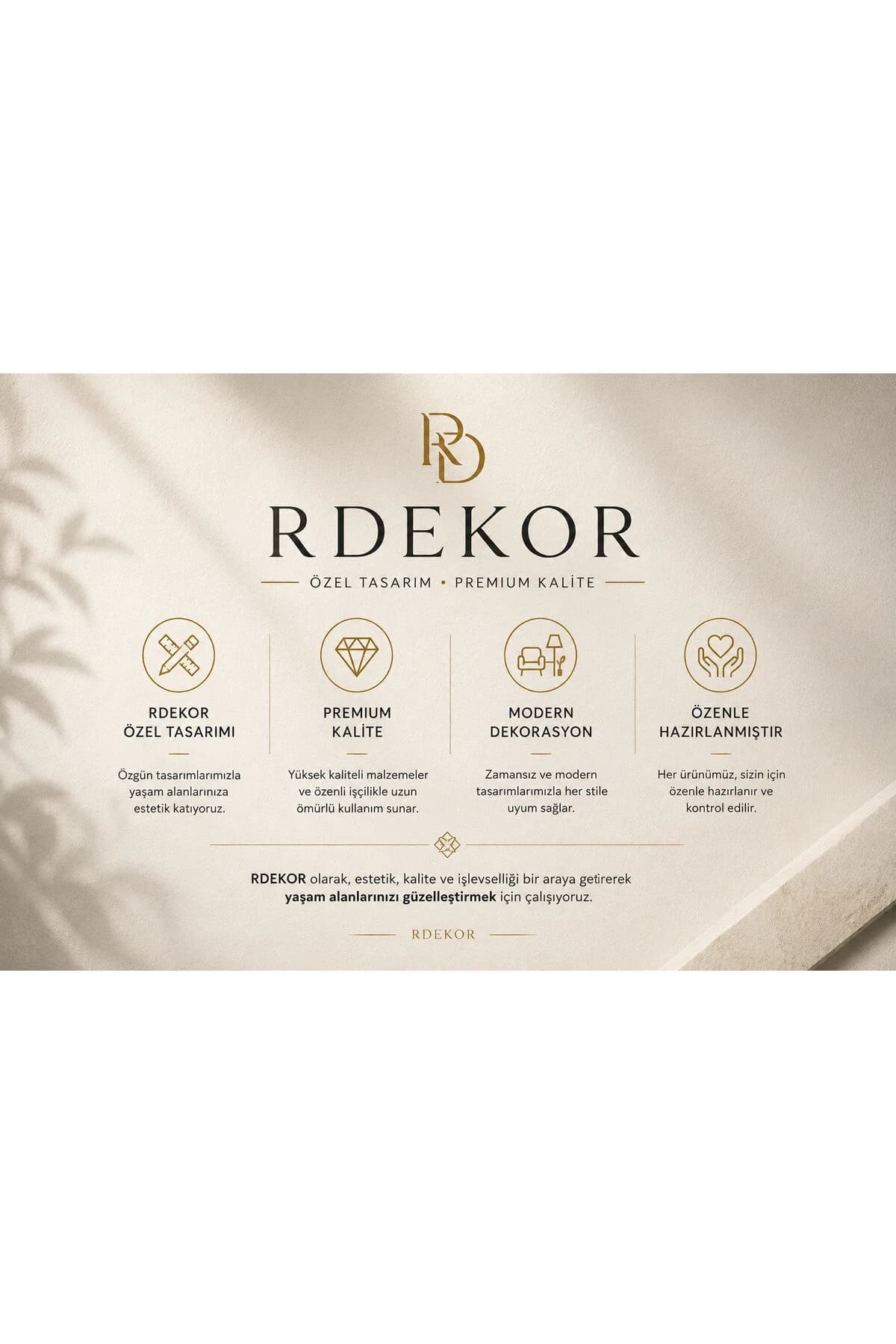 Modern Soyut Çiçek ve Geometrik Desenli 3'lü Set Dekoratif Duvar Tablosu - R0142 — görsel 3