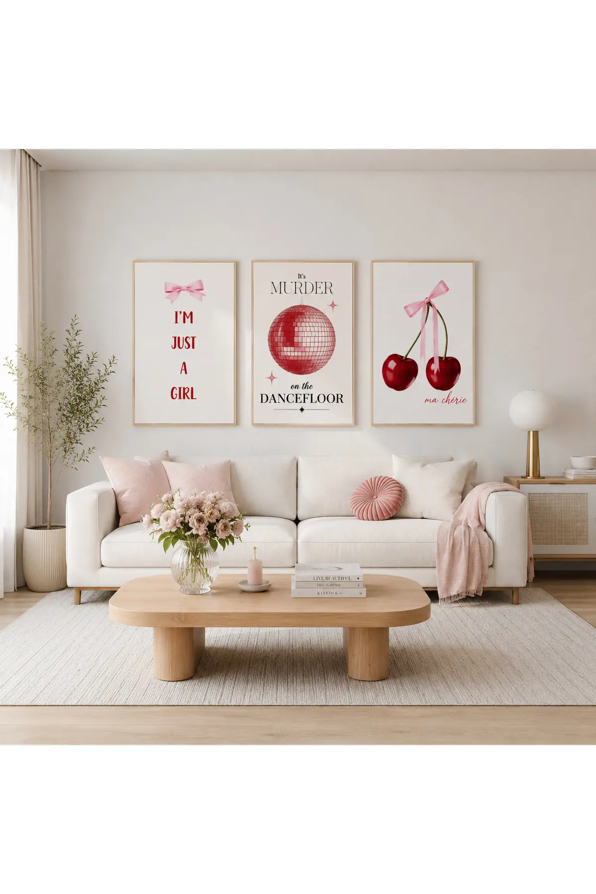 Soft Doğa Tonları Temalı Modern Dekoratif 3'lü Set Duvar Tablosu - R0157