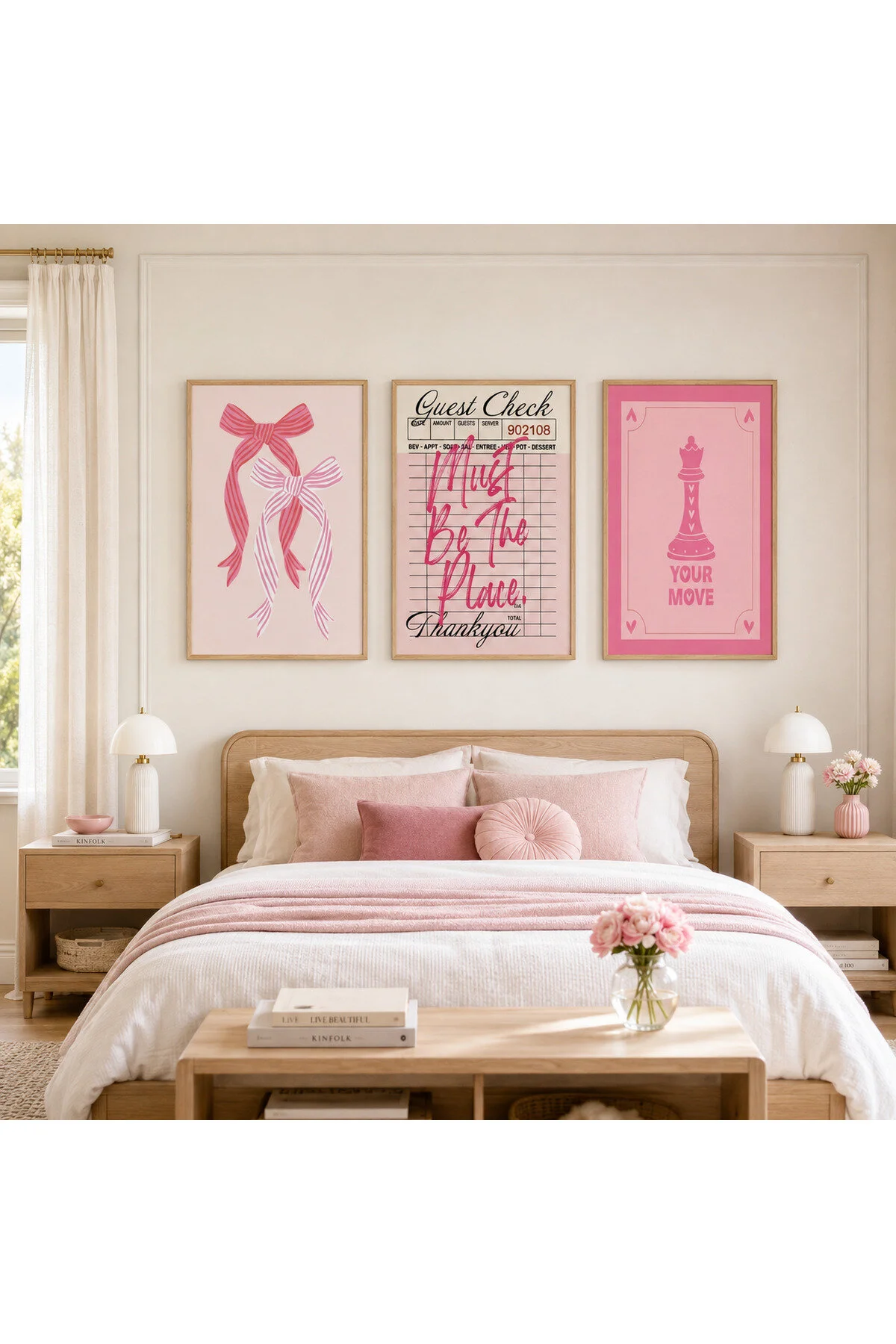 Modern Bohem Doğa Temalı Dekoratif 3'lü Set Duvar Tablosu - R0158